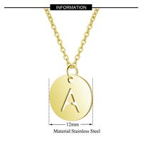 Simple Style Letter Stainless Steel Titanium Steel Plating Chain Gold Plated Pendant Necklace main image 5