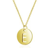 Simple Style Letter Stainless Steel Titanium Steel Plating Chain Gold Plated Pendant Necklace sku image 5