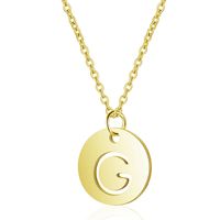 Simple Style Letter Stainless Steel Titanium Steel Plating Chain Gold Plated Pendant Necklace sku image 7