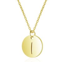 Simple Style Letter Stainless Steel Titanium Steel Plating Chain Gold Plated Pendant Necklace sku image 9