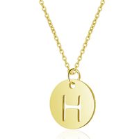 Simple Style Letter Stainless Steel Titanium Steel Plating Chain Gold Plated Pendant Necklace sku image 8