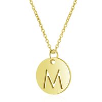 Simple Style Letter Stainless Steel Titanium Steel Plating Chain Gold Plated Pendant Necklace sku image 12