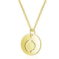 Simple Style Letter Stainless Steel Titanium Steel Plating Chain Gold Plated Pendant Necklace sku image 14
