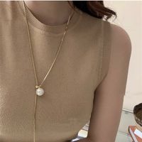 Simple Style Round Copper Plating Gold Plated Pendant Necklace main image 1