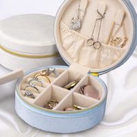 Simple Style Solid Color Cloth Jewelry Boxes main image 3