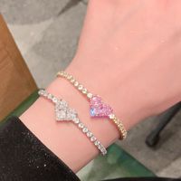 Elegant Lady Classic Style Heart Shape Copper Zircon Bracelets In Bulk main image 5