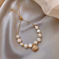 Elegant Lady Geometric Freshwater Pearl Mixed Materials Plating Women's Bracelets sku image 7