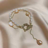 Elegant Lady Geometric Freshwater Pearl Mixed Materials Plating Women's Bracelets sku image 4
