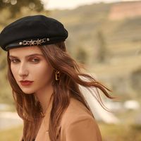 Women's Basic Solid Color Eaveless Beret Hat main image 4