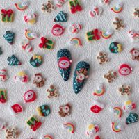 Christmas Cute Cartoon Resin Nail Decoration Accessories 1 Piece main image 6