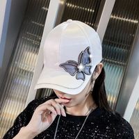 Women's Simple Style Butterfly Crimping Baseball Cap main image 1