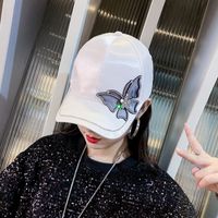 Women's Simple Style Butterfly Crimping Baseball Cap main image 2