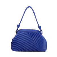 Women's Medium Pu Leather Solid Color Streetwear Shell Hidden Buckle Shoulder Bag Crossbody Bag Dome Bag sku image 7