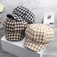 Women's Classic Style Solid Color Curved Eaves Beret Hat main image 1