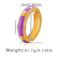 Retro Solid Color Alloy Enamel Women's Bangle sku image 5