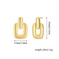 1 Paire Style Ig Style Simple Couleur Unie Placage Le Cuivre Boucles D'oreilles sku image 5