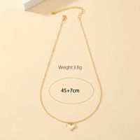 Style Simple Forme De Cœur Ferroalliage Placage Plaqué Or 14k Femmes Pendentif main image 2