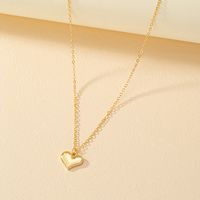 Style Simple Forme De Cœur Ferroalliage Placage Plaqué Or 14k Femmes Pendentif main image 1