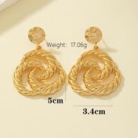 Wholesale Jewelry Vintage Style Circle Solid Color Alloy Plating Drop Earrings main image 6