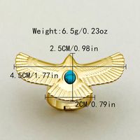 Pastoral Artistic Streetwear Bird Stainless Steel Polishing Plating Inlay Turquoise Gold Plated Open Rings main image 2