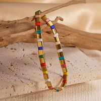 Wholesale Jewelry Classic Style Rectangle Seed Bead Tila Rice Beads Plating Bracelets sku image 1