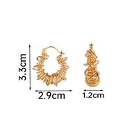 1 Pair Ig Style Y2k French Style Geometric Plating Inlay Copper Artificial Crystal 18k Gold Plated Hoop Earrings sku image 1
