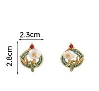 1 Pair Ig Style Y2k Cool Style Irregular Plating Inlay Copper Freshwater Pearl 18k Gold Plated Ear Studs sku image 2