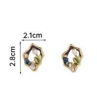 1 Pair Ig Style Y2k Cool Style Irregular Plating Inlay Copper Freshwater Pearl 18k Gold Plated Ear Studs sku image 3