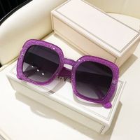 Elegant Classic Style Color Block Pc Square Full Frame Women's Sunglasses sku image 2