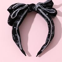 Princess Sweet Solid Color Cloth Bowknot Hair Band main image 2