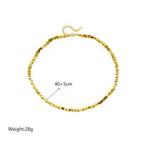 304 Stainless Steel 18K Gold Plated Punk Beaded Plating Solid Color No Inlaid Necklace main image 5