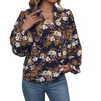 Women's Blouse Long Sleeve Blouses Printing Casual Vintage Style Flower main image 5