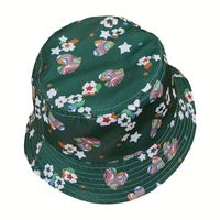 Unisex Casual Modern Style Simple Style Heart Shape Flower Printing Curved Eaves Bucket Hat main image 3