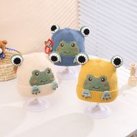 Children Unisex Cartoon Style Cute Frog Wool Cap main image 10