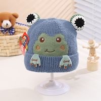 Children Unisex Cartoon Style Cute Frog Wool Cap main image 5