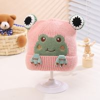 Children Unisex Cartoon Style Cute Frog Wool Cap main image 4