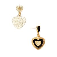 1 Pair Vintage Style Heart Shape Plating Alloy Ear Studs main image 7