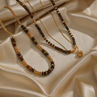 Ethnischer Stil Runden Kupfer Perlen Überzug 18 Karat Vergoldet Halskette main image 1