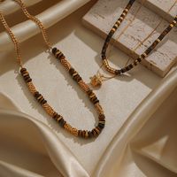 Ethnischer Stil Runden Kupfer Perlen Überzug 18 Karat Vergoldet Halskette main image 4