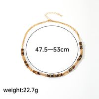 Ethnischer Stil Runden Kupfer Perlen Überzug 18 Karat Vergoldet Halskette sku image 1