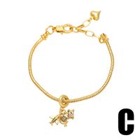 Simple Style Airplane Copper 18k Gold Plated Zircon Bracelets In Bulk main image 3