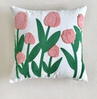 Casual Cute Flower Cotton And Linen Throw Pillow Pillow Cases main image 6