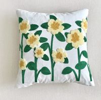 Casual Cute Flower Cotton And Linen Throw Pillow Pillow Cases main image 3