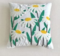Casual Cute Flower Cotton And Linen Throw Pillow Pillow Cases main image 2