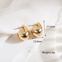 1 Pair Ig Style Simple Style Water Droplets Spray Paint Stainless Steel Arylic Ear Studs main image 4