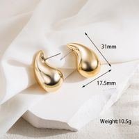 1 Pair Ig Style Simple Style Water Droplets Spray Paint Stainless Steel Arylic Ear Studs main image 5