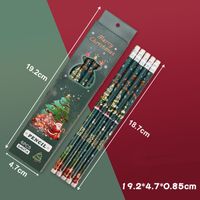 1 Set Christmas Tree Santa Claus Class Learning Christmas Wood Cute Pencil sku image 1