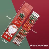 1 Set Christmas Tree Santa Claus Class Learning Christmas Wood Cute Pencil sku image 5