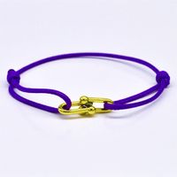 Simple Style Roman Style Geometric Color Block Stainless Steel Plating 18k Gold Plated Couple Bracelets sku image 7