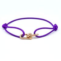Simple Style Roman Style Geometric Color Block Stainless Steel Plating 18k Gold Plated Couple Bracelets sku image 9